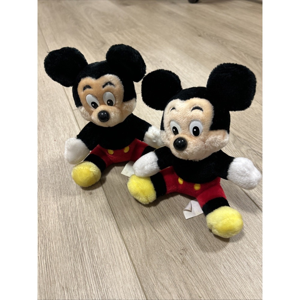Vintage Mickey Mouse Plush Stuffed Animal Toy Dolls Walt Disney World Disneyland